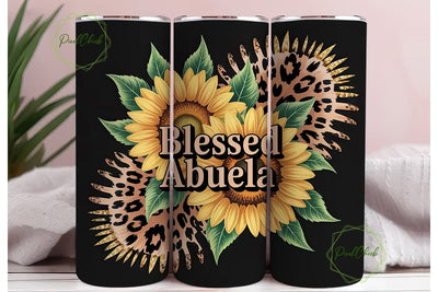 Blessed Abuela 20oz Tumbler Wrap Sublimation PixelChick 