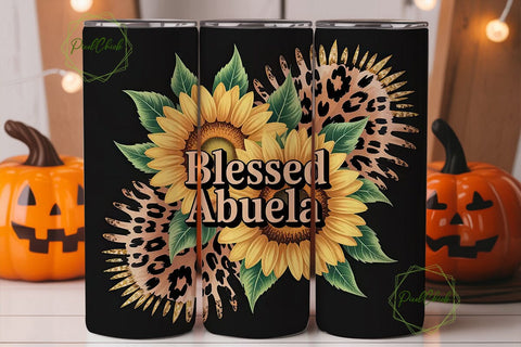 Blessed Abuela 20oz Tumbler Wrap Sublimation PixelChick 