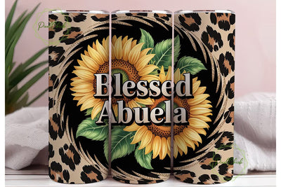 Blessed Abuela 20oz Tumbler Wrap Sublimation PixelChick 