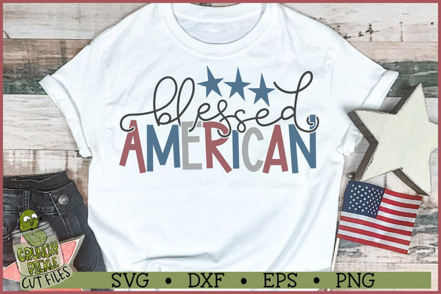 Blessed American SVG File SVG Crunchy Pickle 