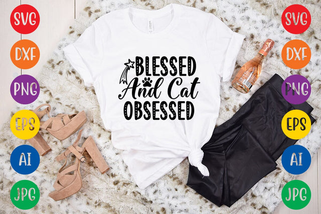 Blessed And Cat Obsessed SVG Rafiqul20606 