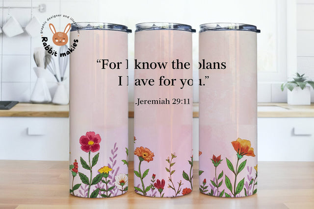 Blessed And Highly Favored Christian 20oz Skinny Tumbler Sublimation Design Sublimation Rabbitmakies 