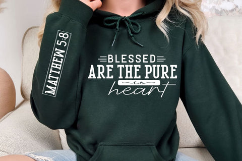 Blessed Are The Pure In Heart Sleeve SVG Design SVG Regulrcrative 