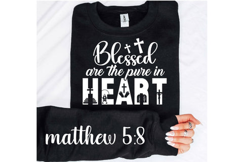 Blessed Are The Pure Sleeve SVG Design SVG Regulrcrative 