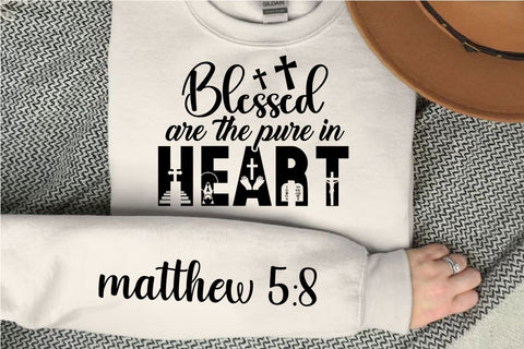 Blessed Are The Pure Sleeve SVG Design SVG Regulrcrative 