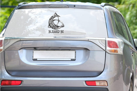 Blessed Be Celestial Crescent Moon with Celtic Pattern | Witchy moon | Wiccan Moon | Cute witch shirt | Tumbler and mug design | Printable Sublimation Willow Paige Farms 