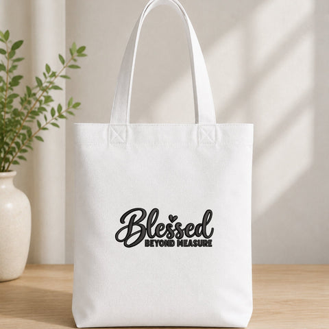 Blessed Beyond Measure Embroidery Design – Christian Faith Quote Machine Embroidery File, Inspirational Religious Saying Embroidery/Applique DESIGNS PatternFeed8 