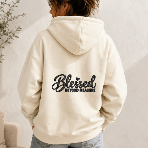 Blessed Beyond Measure Embroidery Design – Christian Faith Quote Machine Embroidery File, Inspirational Religious Saying Embroidery/Applique DESIGNS PatternFeed8 