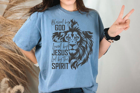 Blessed by god Svg, loved by jesus Svg, Christian Svg, Jesus Svg, Faith Svg, Bible Verse Svg SVG DesignDestine 