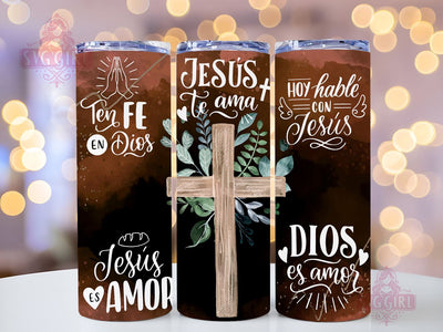 Blessed Floral Faith Jesus 20oz Tumbler Wrap Sublimation Design, Straight Tapered Tumbler Wrap, Christian Cross Tumbler Png, Instant Digital Download Sublimation SvggirlplusArt 