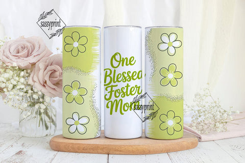 Blessed Foster Mom 20oz Tumbler Wrap Sublimation sassyprint 