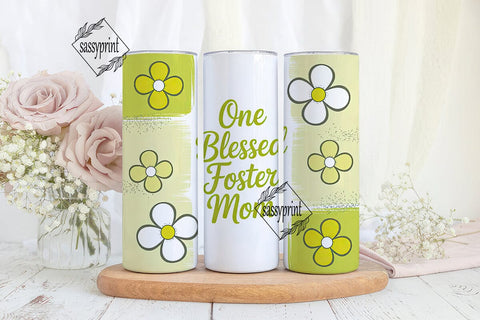 Blessed Foster Mom 20oz Tumbler Wrap Sublimation sassyprint 