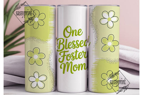 Blessed Foster Mom 20oz Tumbler Wrap Sublimation sassyprint 