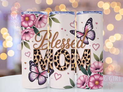 Blessed Loving Mom Tumbler, Family Quotes, Loving Wrap, Sublimation Art, 20oz Tumbler, Elegant Design, Heartfelt Theme Sublimation SvggirlplusArt 