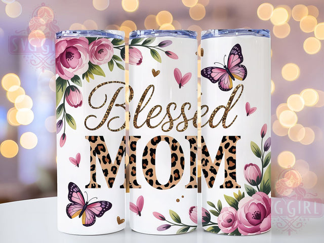 Blessed Loving Mom Tumbler, Family Quotes, Loving Wrap, Sublimation Art, 20oz Tumbler, Elegant Design, Heartfelt Theme Sublimation SvggirlplusArt 