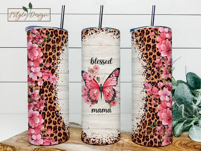 Blessed mama 20 oz skinny tumbler png, tumbler wrap png sublimation design download, 20 oz tumbler designs, tumbler png download Sublimation iStyleDesign 
