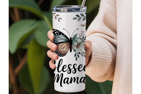 Blessed Mama 20oz Tumbler Design Sublimation DesignSVG 