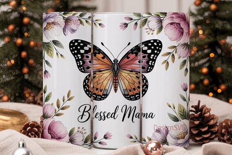 Blessed Mama 20oz Tumbler Design Sublimation DesignSVG 