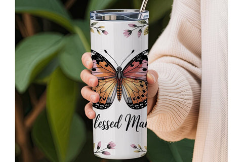 Blessed Mama 20oz Tumbler Design Sublimation DesignSVG 