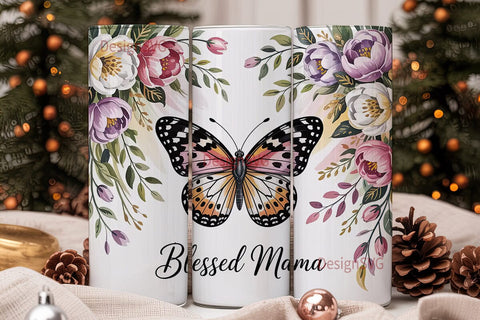 Blessed Mama 20oz Tumbler Design Sublimation DesignSVG 