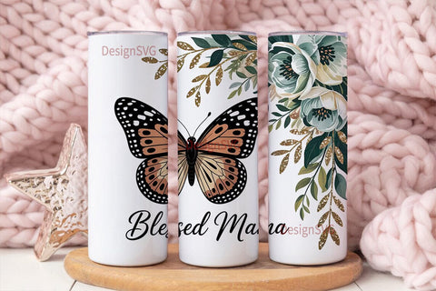 Blessed Mama 20oz Tumbler Design Sublimation DesignSVG 