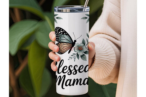 Blessed Mama 20oz Tumbler Design Sublimation DesignSVG 