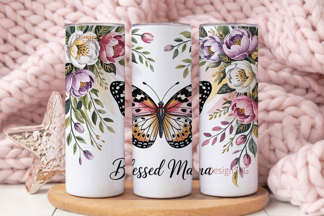 Blessed Mama 20oz Tumbler Design Sublimation DesignSVG 