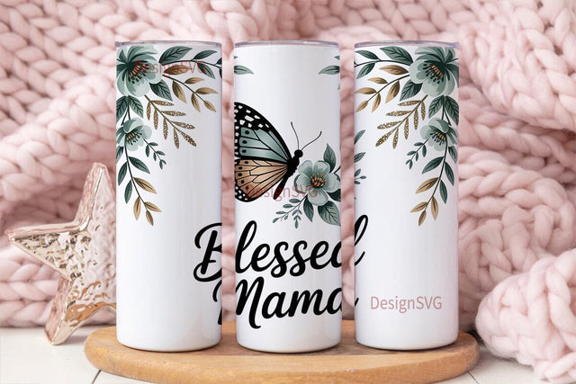 Blessed Mama 20oz Tumbler Design Sublimation DesignSVG 