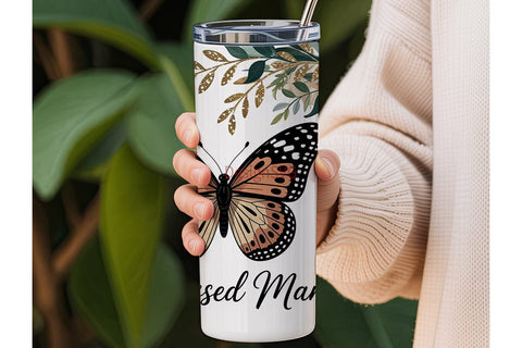 Blessed Mama 20oz Tumbler Design Sublimation DesignSVG 