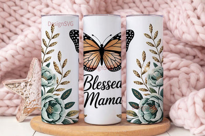 Blessed Mama 20oz Tumbler Design Sublimation DesignSVG 