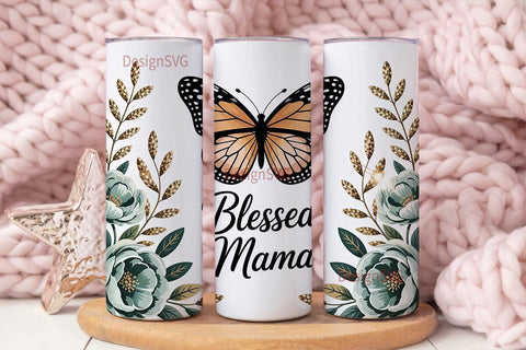Blessed Mama 20oz Tumbler Design Sublimation DesignSVG 