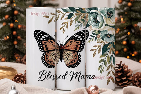 Blessed Mama 20oz Tumbler Design Sublimation DesignSVG 