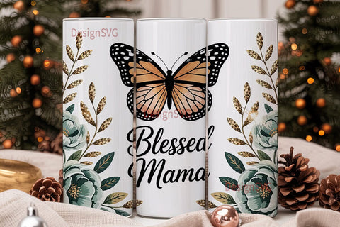 Blessed Mama 20oz Tumbler Design Sublimation DesignSVG 