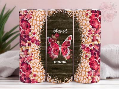 Blessed Mama 20oz Tumbler Wrap PNG, Mother's Day Tumber Png, Straight & Tapered Tumbler Wrap, Instant Digital Download Sublimation Li Zamperini 