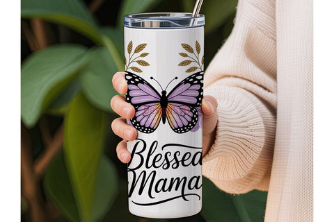 Blessed Mama 20oz Tumbler Wrap Sublimation DesignSVG 