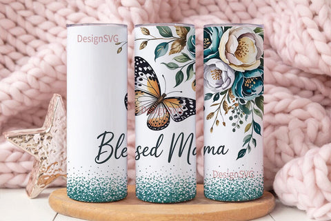 Blessed Mama 20oz Tumbler Wrap Sublimation DesignSVG 