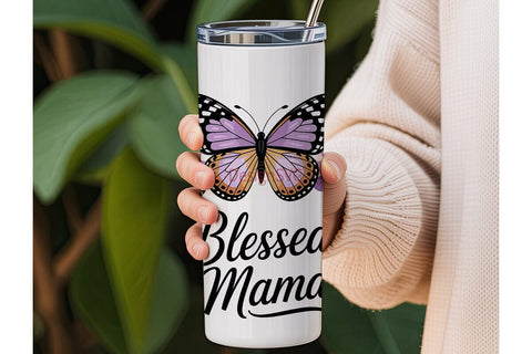 Blessed Mama 20oz Tumbler Wrap Sublimation DesignSVG 