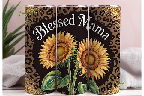 Blessed Mama 20oz Tumbler Wrap Sublimation PixelChick 