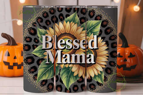 Blessed Mama 20oz Tumbler Wrap Sublimation PixelChick 
