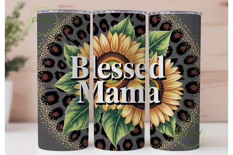 Blessed Mama 20oz Tumbler Wrap Sublimation PixelChick 