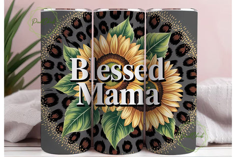 Blessed Mama 20oz Tumbler Wrap Sublimation PixelChick 