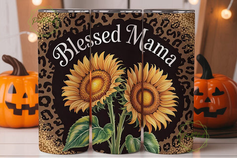 Blessed Mama 20oz Tumbler Wrap Sublimation PixelChick 