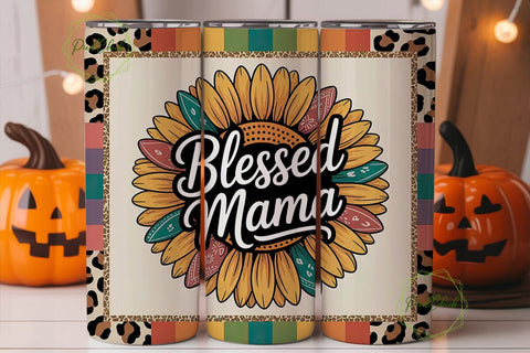 Blessed Mama 20oz Tumbler Wrap Sublimation PixelChick 