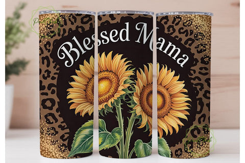 Blessed Mama 20oz Tumbler Wrap Sublimation PixelChick 