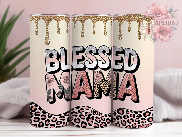 Blessed Mama Floral Tumbler, Motivational Tumbler Design, Affirmation Mama Wrap, Positive Quote Wrap, Rustic Floral Wrap, Sublimation Design, Trendy Gift Idea Sublimation Li Zamperini 