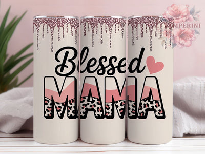 Blessed Mama Floral Tumbler, Motivational Tumbler Design, Affirmation Mama Wrap, Positive Quote Wrap, Rustic Floral Wrap, Sublimation Design, Trendy Gift Idea Sublimation Li Zamperini 