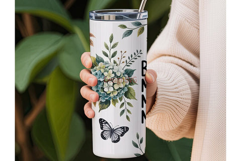Blessed Mama Floral Tumbler Wrap Sublimation DesignSVG 