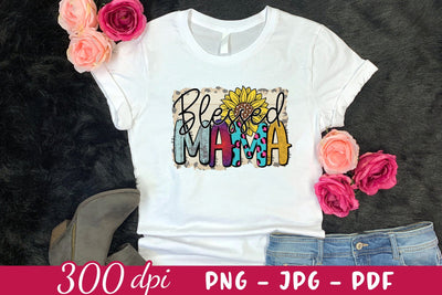 Blessed Mama - Mother's Day Sublimation Sublimation CraftLabSVG 