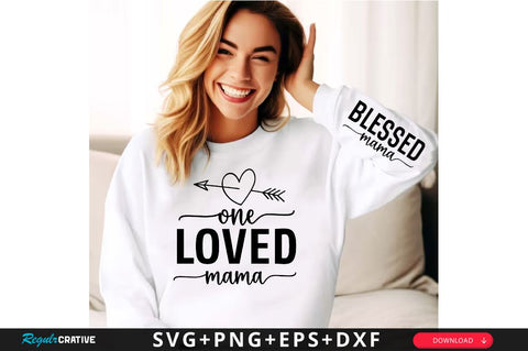 Blessed mama Sleeve SVG Design, Inspirational sleeve SVG, Motivational Sleeve SVG Design, Positive Sleeve SVG SVG Regulrcrative 