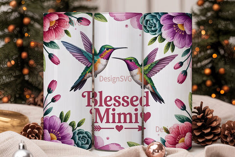 Blessed Mimi 20oz Tumbler Wrap Sublimation DesignSVG 